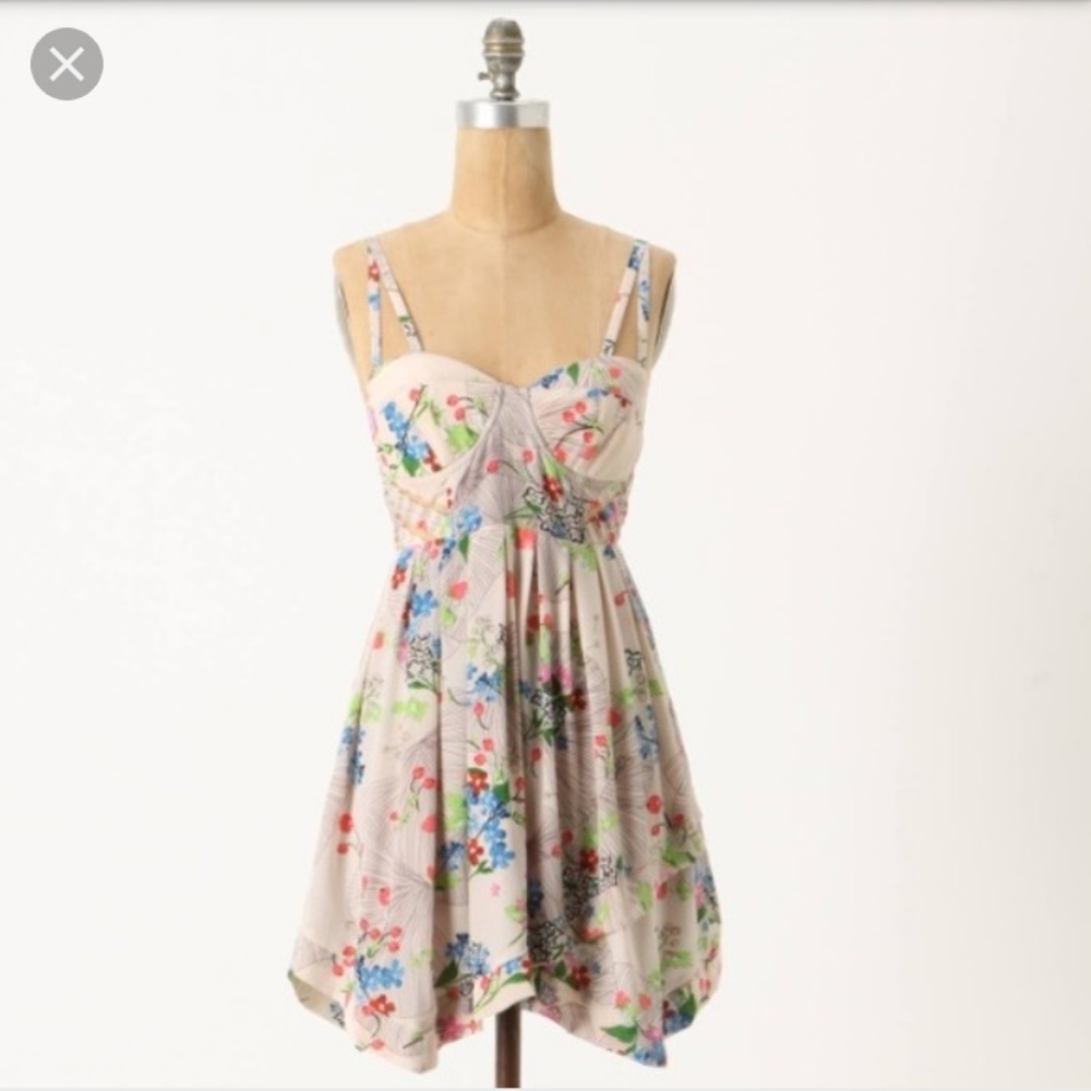 Anthropologie lingonberry corset dress sz 10
